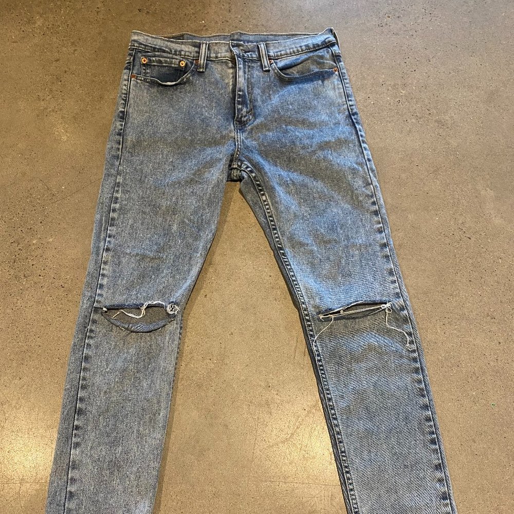 Levi's Men's 510 Skinny Fit Distressed Jeans Size 32 x 30 Stretch